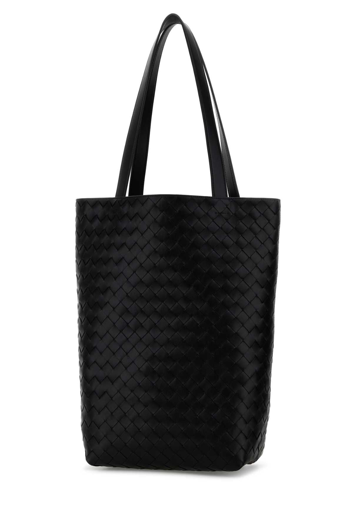Bottega Veneta Men Black Leather Classic Shopping Bag