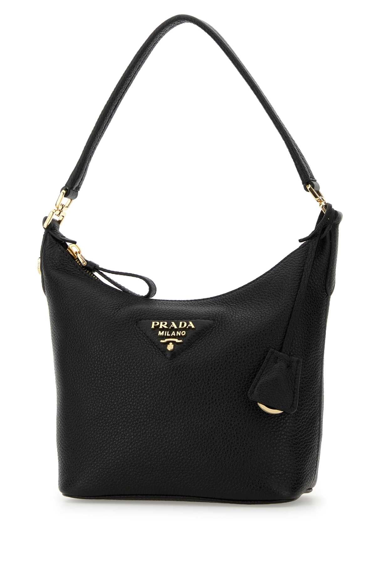 Prada Women Black Leather Shoulder Bag