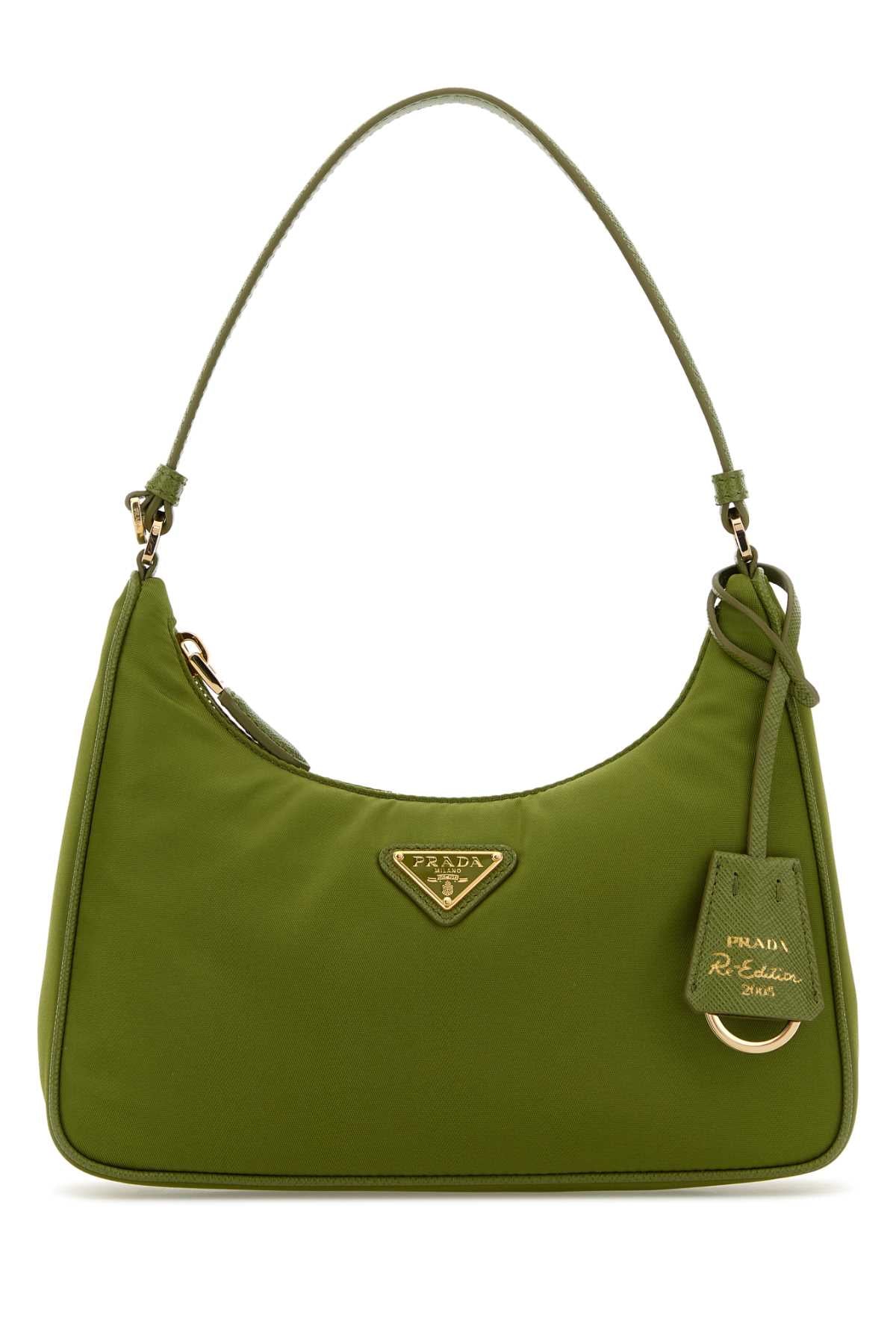 Prada Women Pistachio Green Re-Nylon Prada Re-Edition 2005 Shoulder Bag