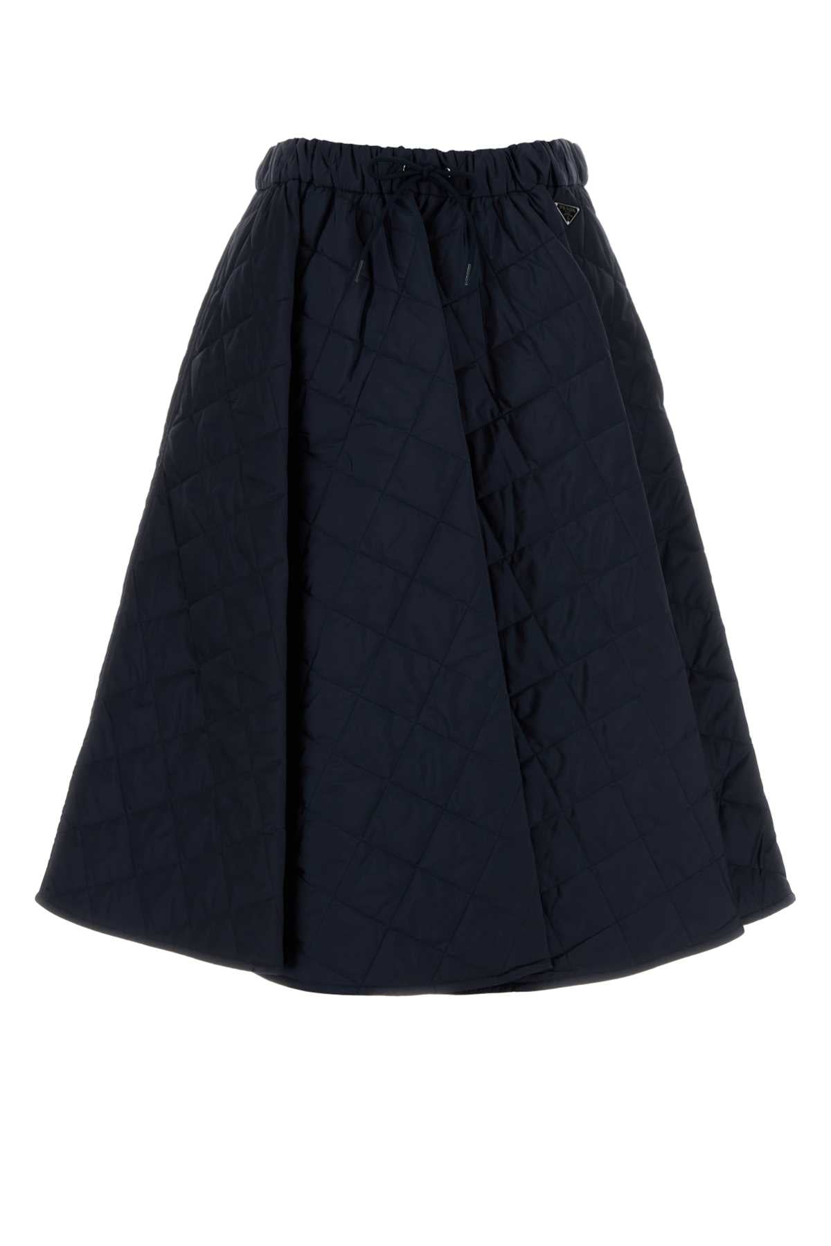 Prada Women Navy Blue Re-Nylon Skirt