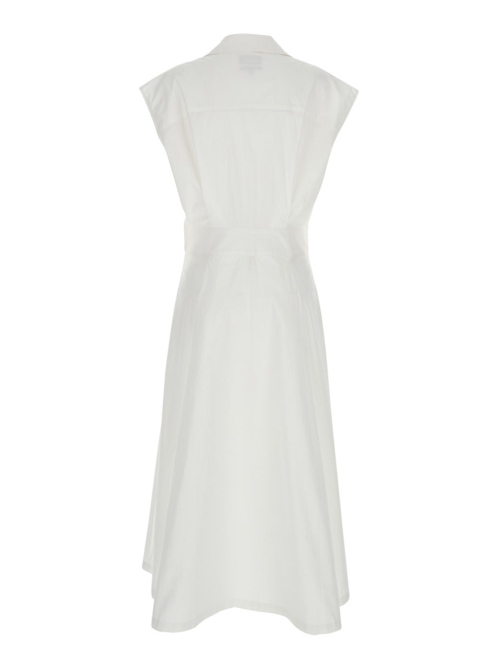 A.P.C. Women 'Athena' White Sleeveless V-Neck Dress In Cotton Woman