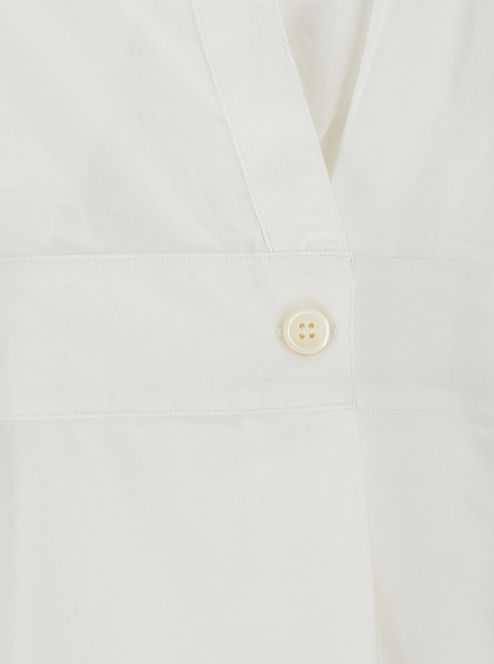A.P.C. Women 'Athena' White Sleeveless V-Neck Dress In Cotton Woman
