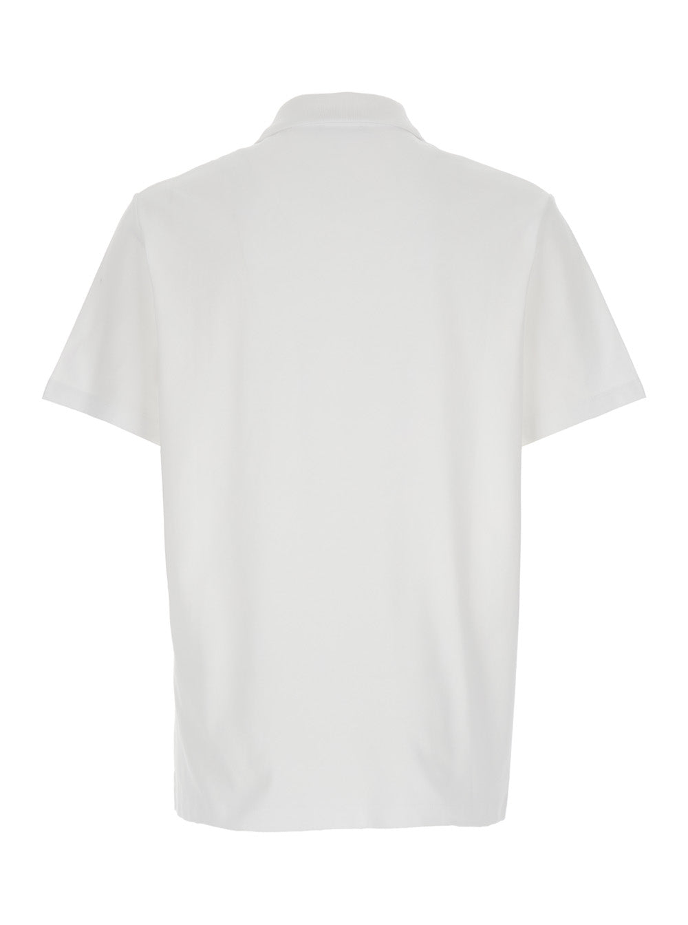 A.P.C. Men White Polo Shirt With Classic Collar And Logo Embroidery On The Front In Cotton Man