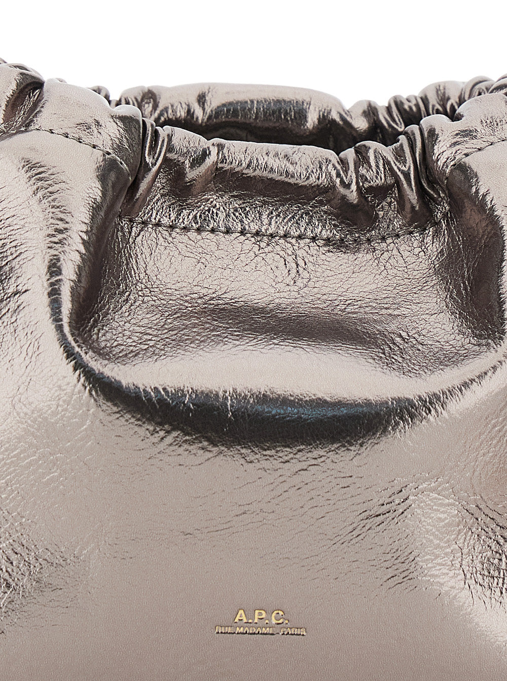 A.P.C. Women Metallic Shoulder Bag With Logo Lettering On The Front And Drawstring Closure In Ecoleather Woman