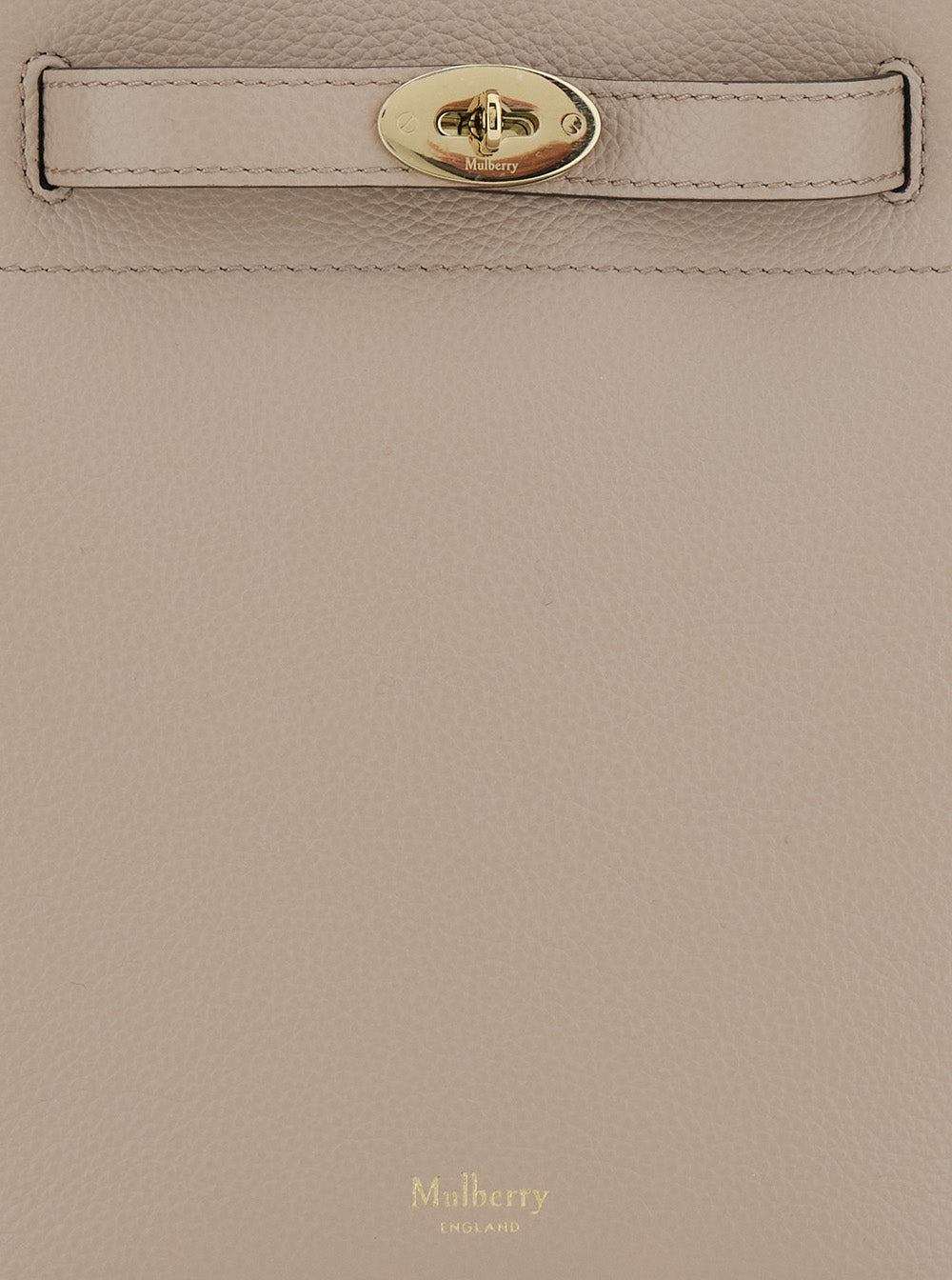 Mulberry Women 'Small Islington' Beige Bucket Bag With Twist Lock Closure In Hammered Leather Woman