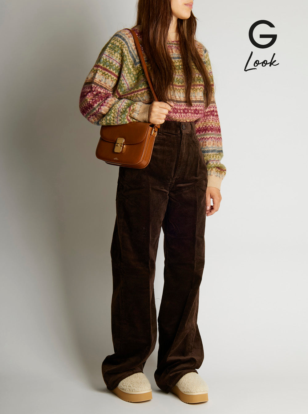 A.P.C. Women 'Grance' Brown Small Crossbody Bag Wirh Embossed Logo Lettering On The Front And Adjustable Shoulder Strap In Hammered Leather Woman