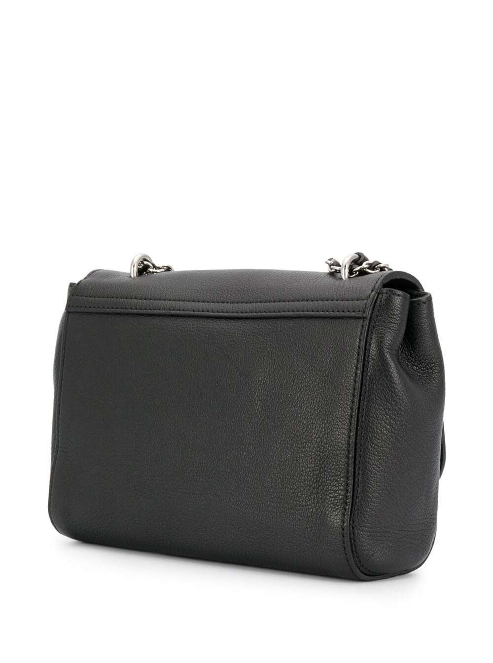 Mulberry Women 'Lily' Black Crossbody Bag With Turn-Lock Closure And Chain-Link Sliding Shoulder Strap In Leather Woman