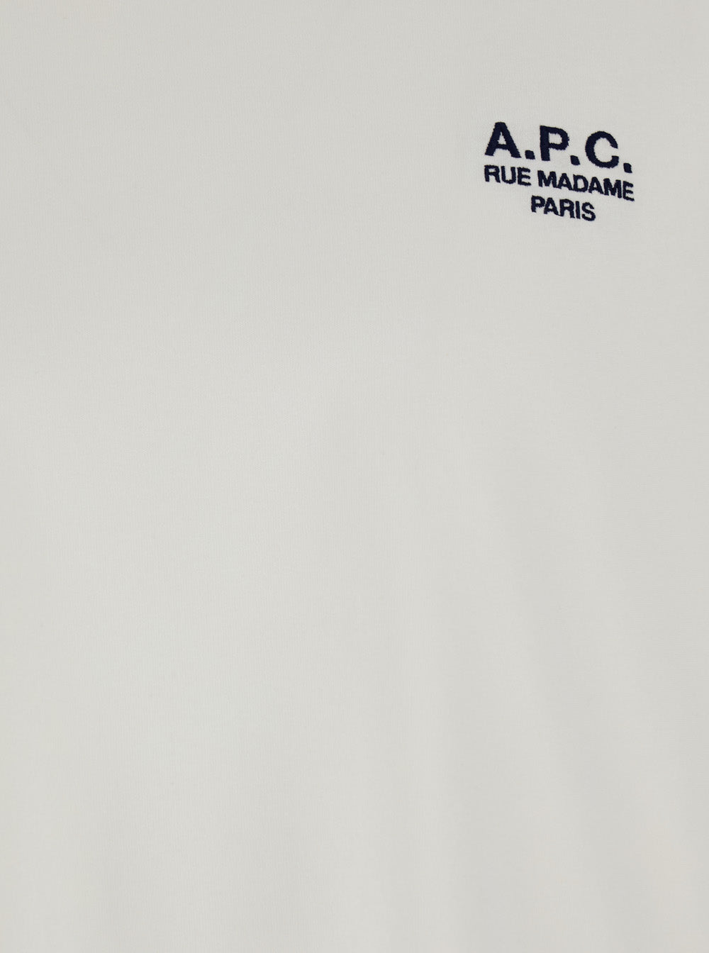 A.P.C. Women White Crewneck T-Shirt With Logo Embroidered On The Front In Cotton Woman