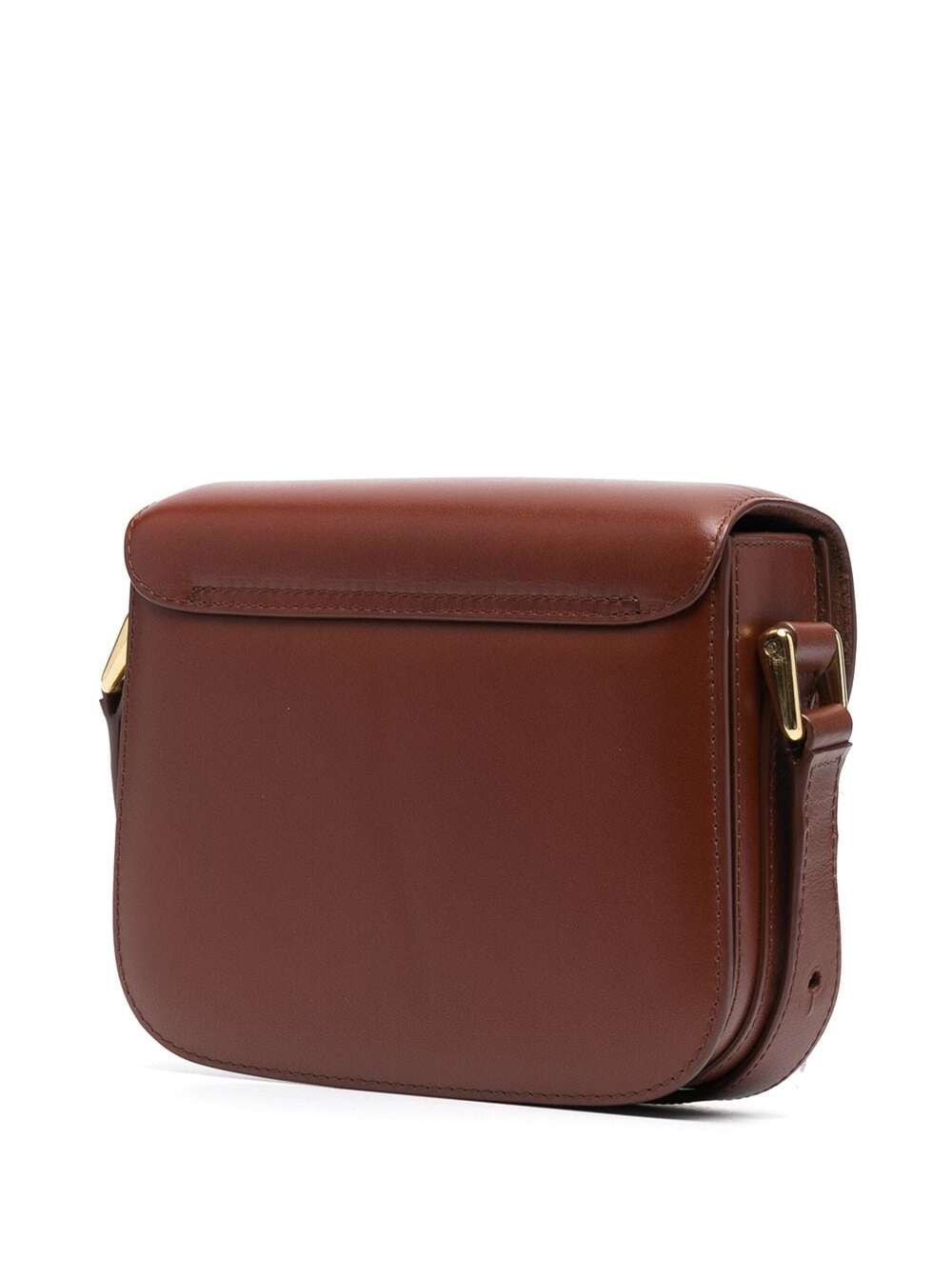 A.P.C. Women Grace Mini Brown Leather Crossbody Bag Woman