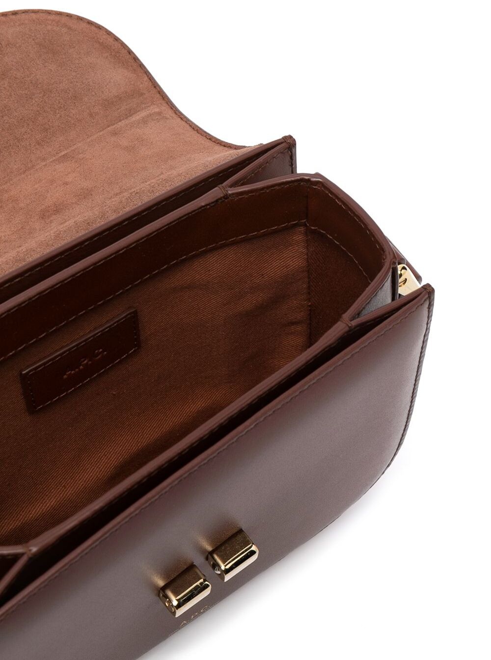 A.P.C. Women Grace Mini Brown Leather Crossbody Bag Woman