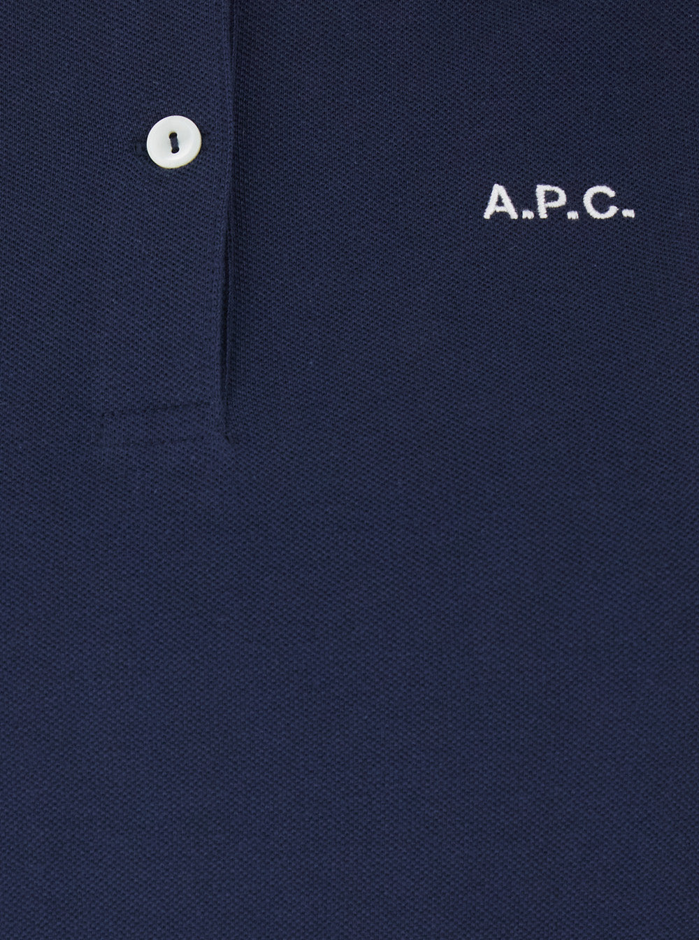 A.P.C. Women 'Oceane' Blue Polo Shirt With Classic Collar And Logo Embroidery On The Front In Cotton Woman
