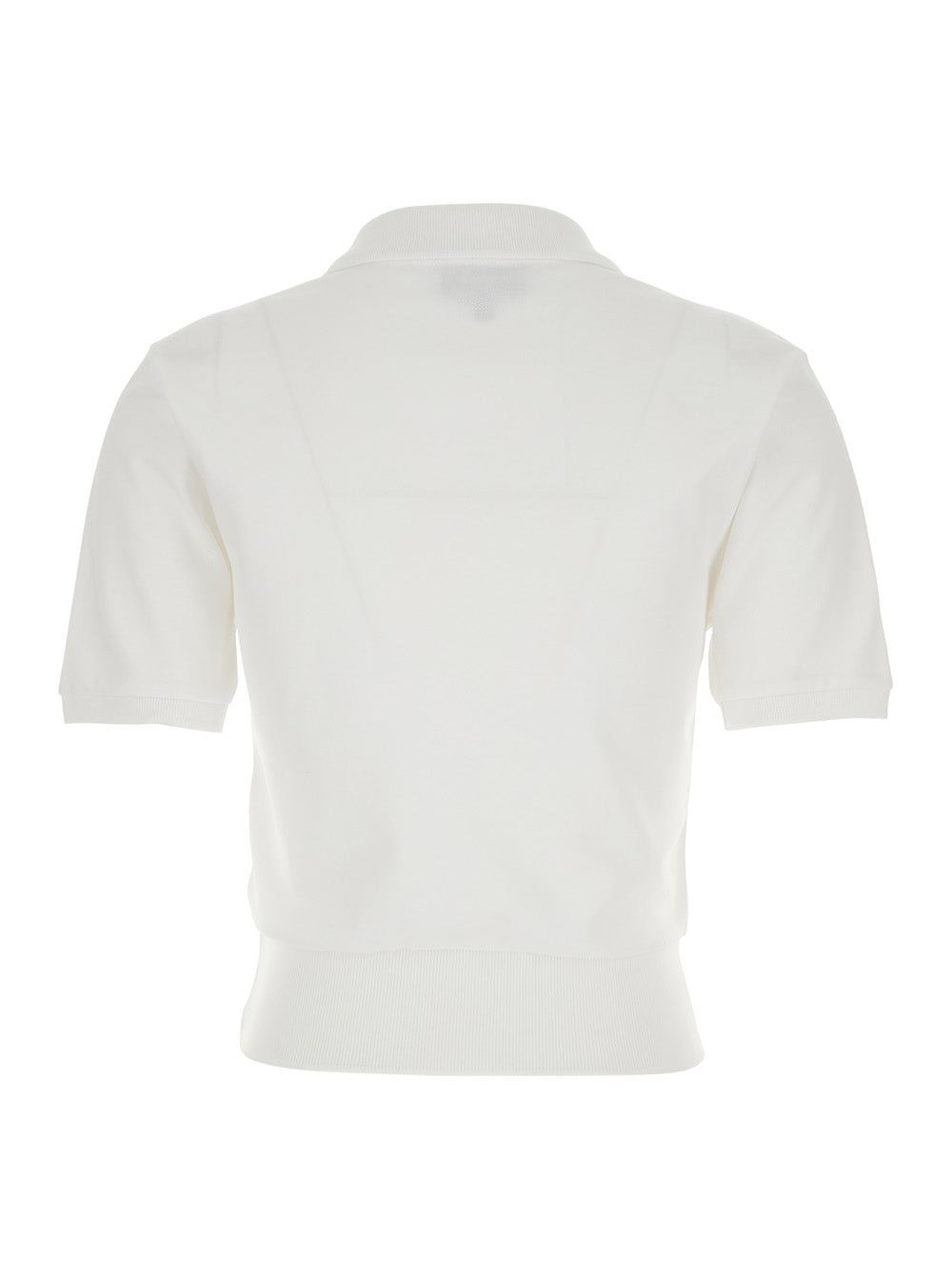 A.P.C. Women 'Oceane' White Polo Shirt With Classic Collar And Logo Embroidery On The Front In Cotton Woman