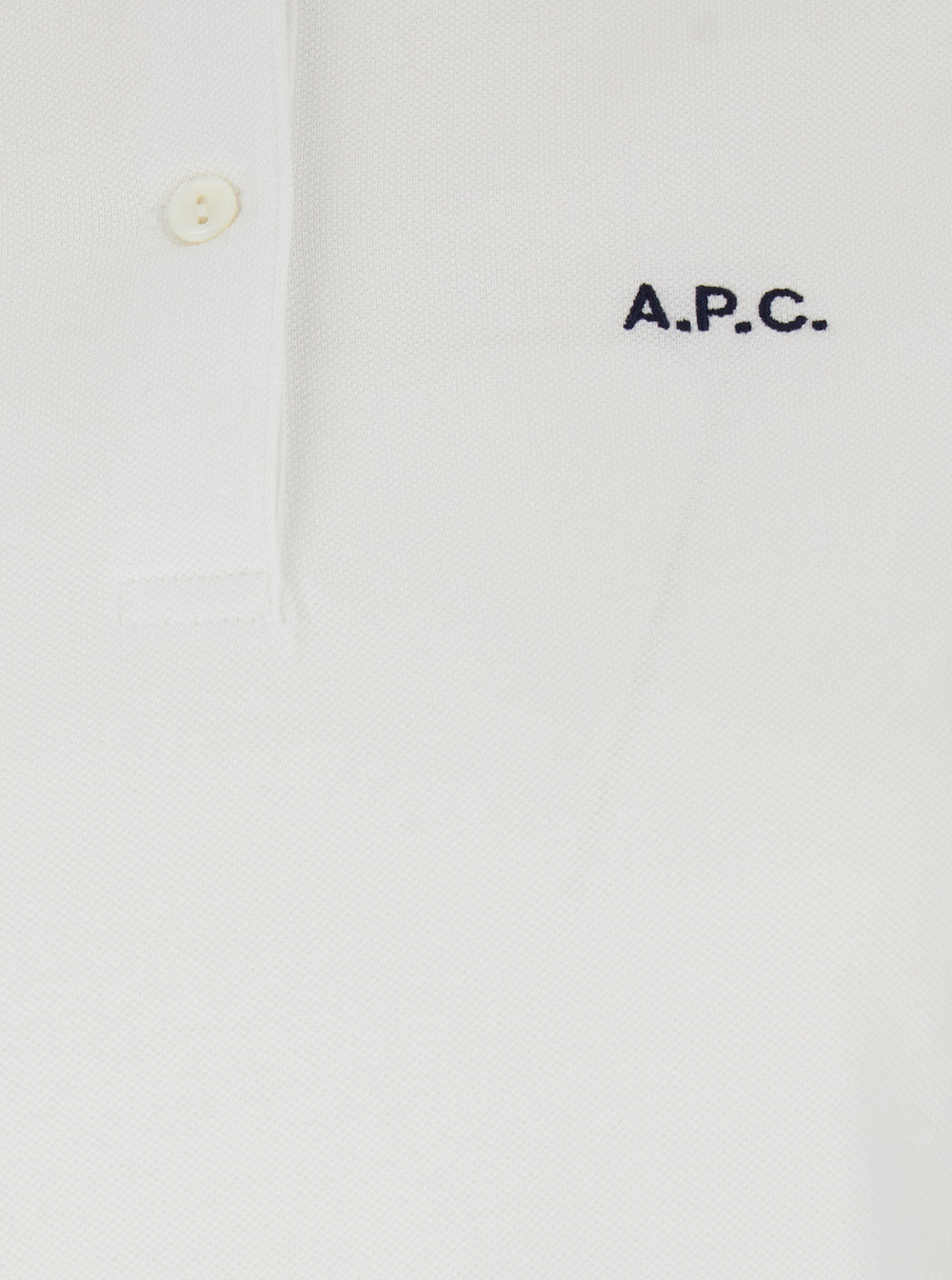A.P.C. Women 'Oceane' White Polo Shirt With Classic Collar And Logo Embroidery On The Front In Cotton Woman