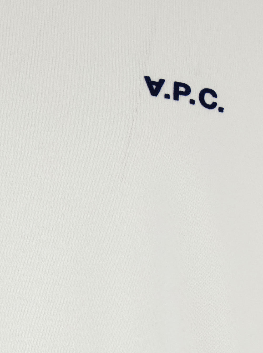 A.P.C. Men White Crewneck T-Shirt With Logo Embroidered On The Front In Cotton Man