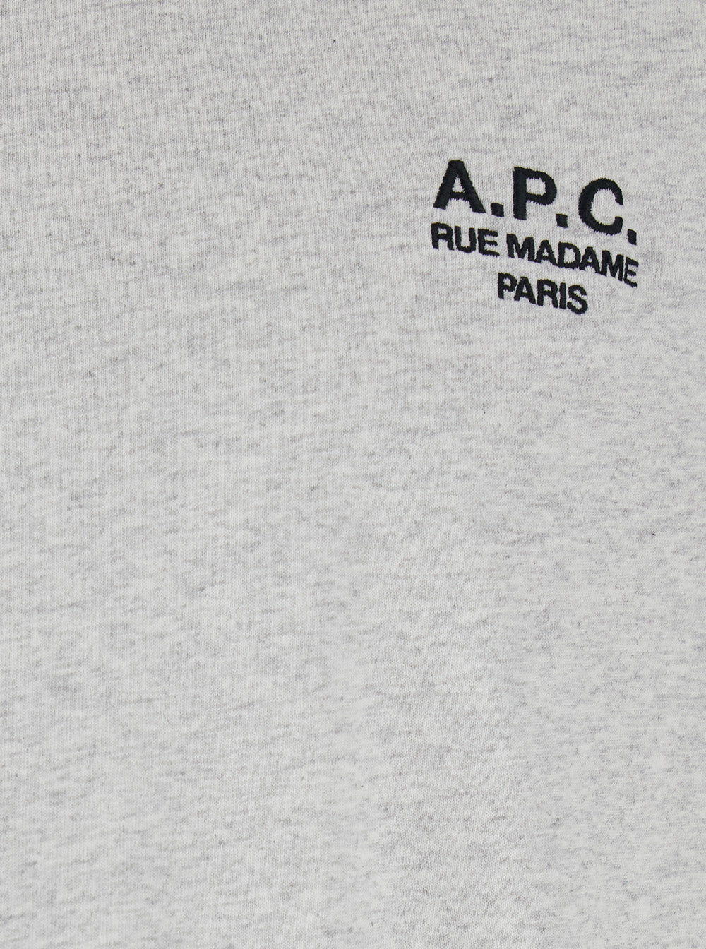 A.P.C. Women Grey Crewneck T-Shirt With Logo Embroidered On The Front In Cotton Woman