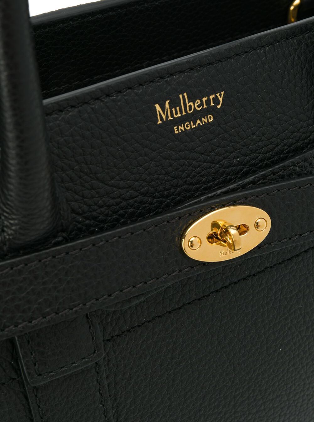 Mulberry Women Batswater Small Black Leather Handbag Mulberry Woman