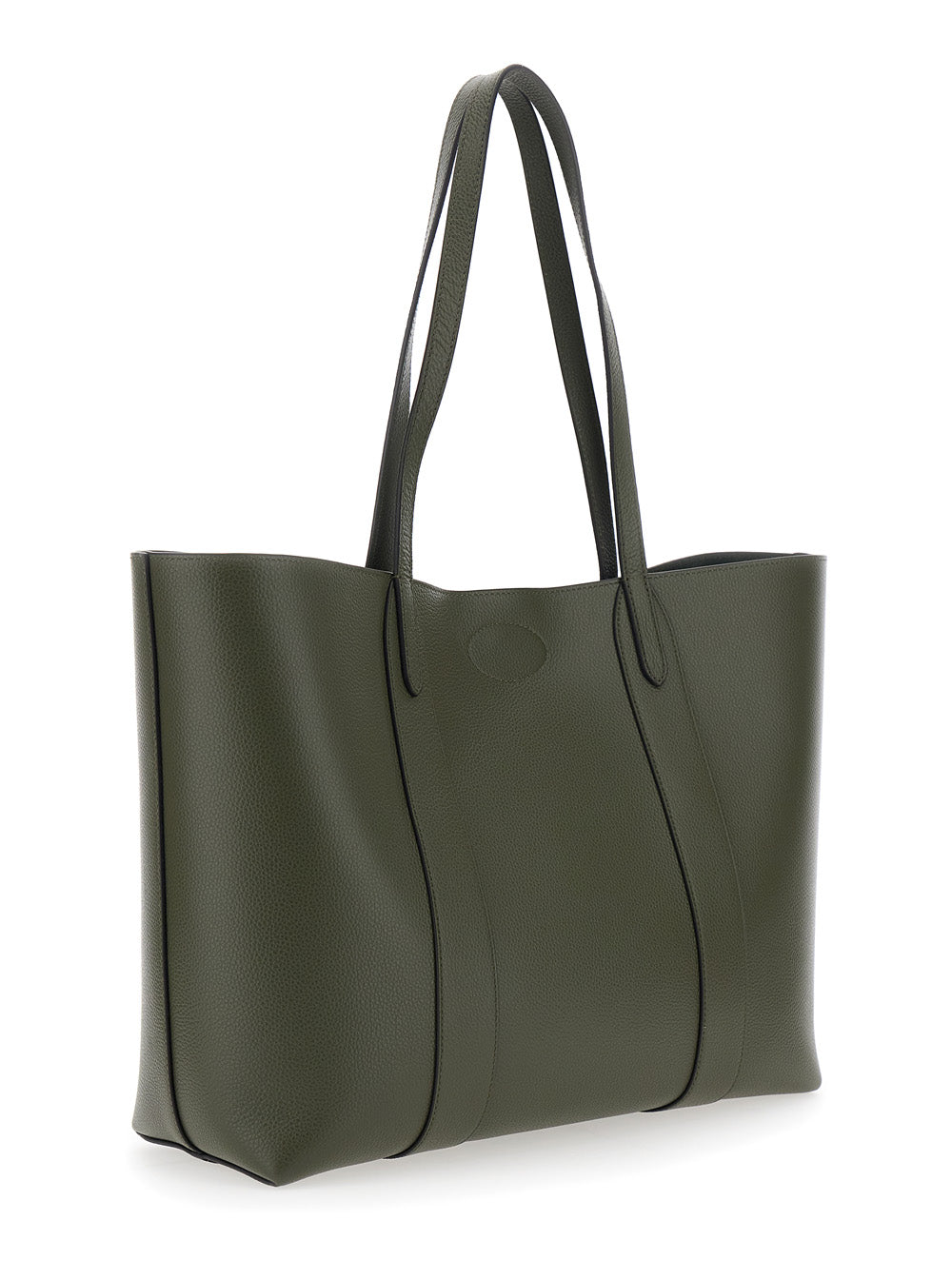 Mulberry Women 'Bayswater' Green Tote Bag With Front Turn-Lock Closure In Leather Woman
