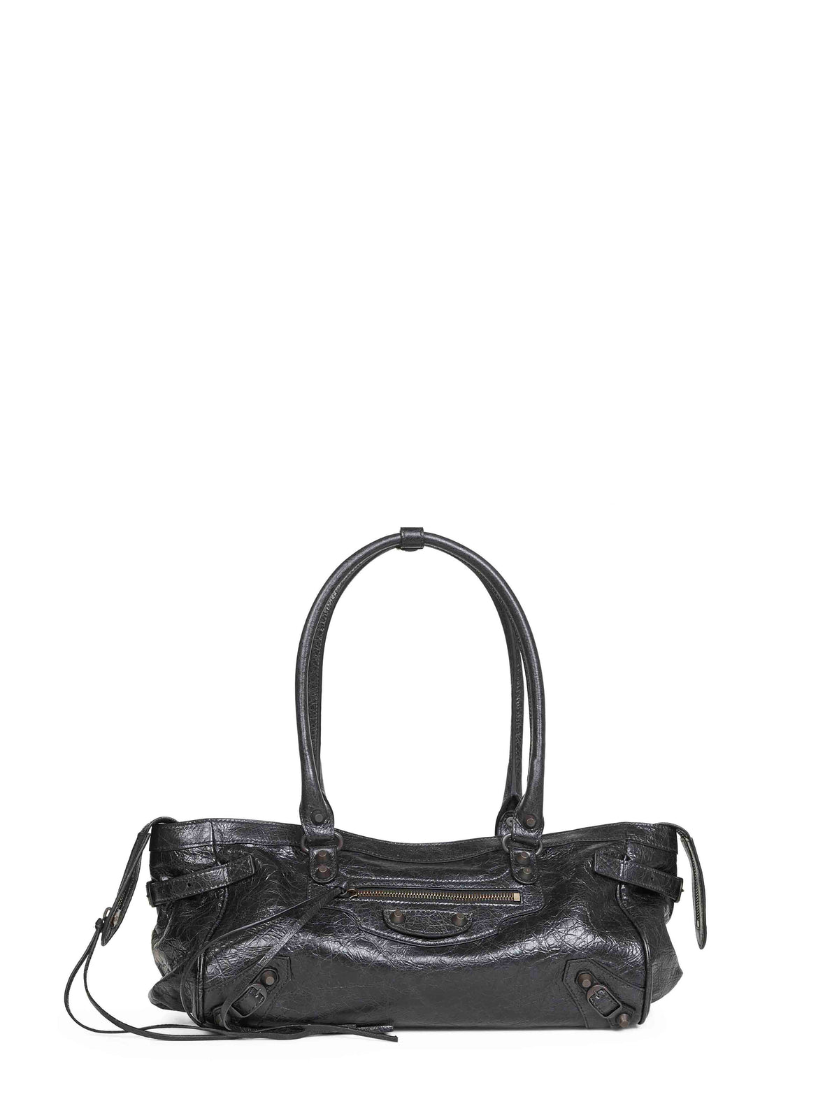 Balenciaga Women Black Le City East-West Shoulder Bag