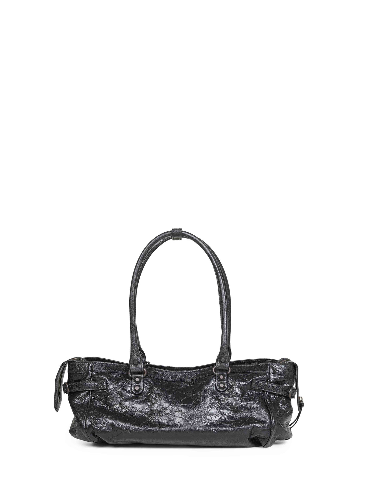 Balenciaga Women Black Le City East-West Shoulder Bag