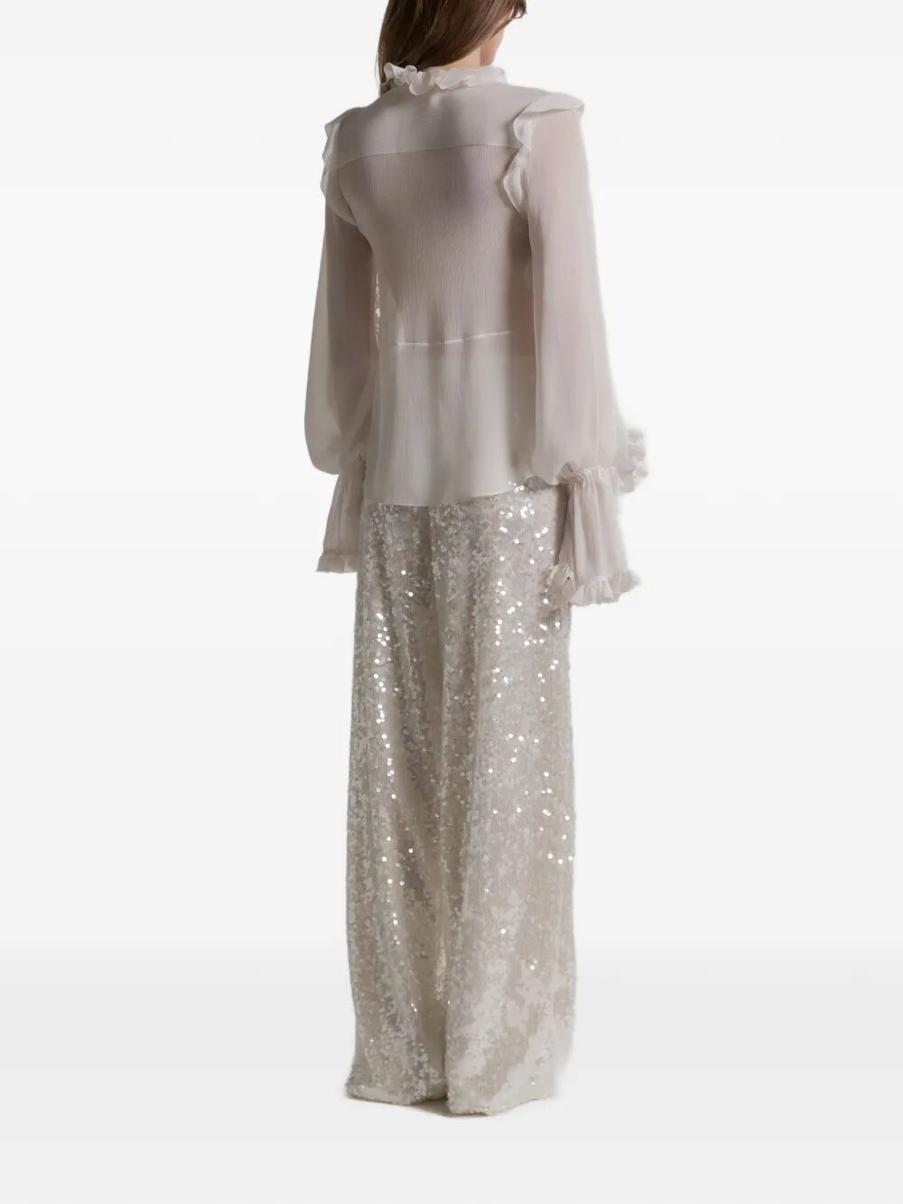 Alberta Ferretti Women Wide Leg Sequins Trousers