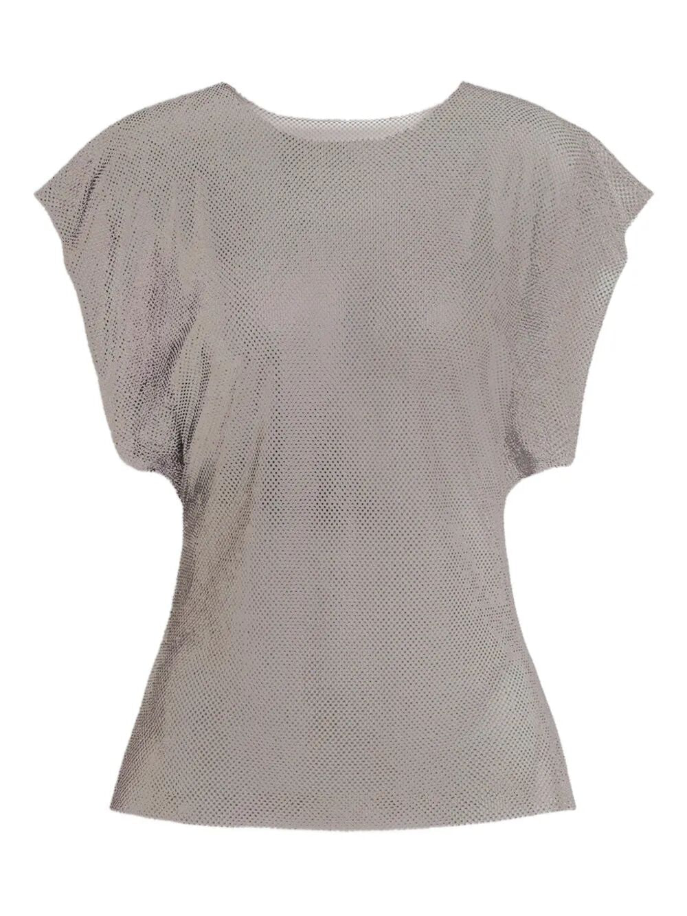 Alberta Ferretti Women Crystals Net T-Shirt