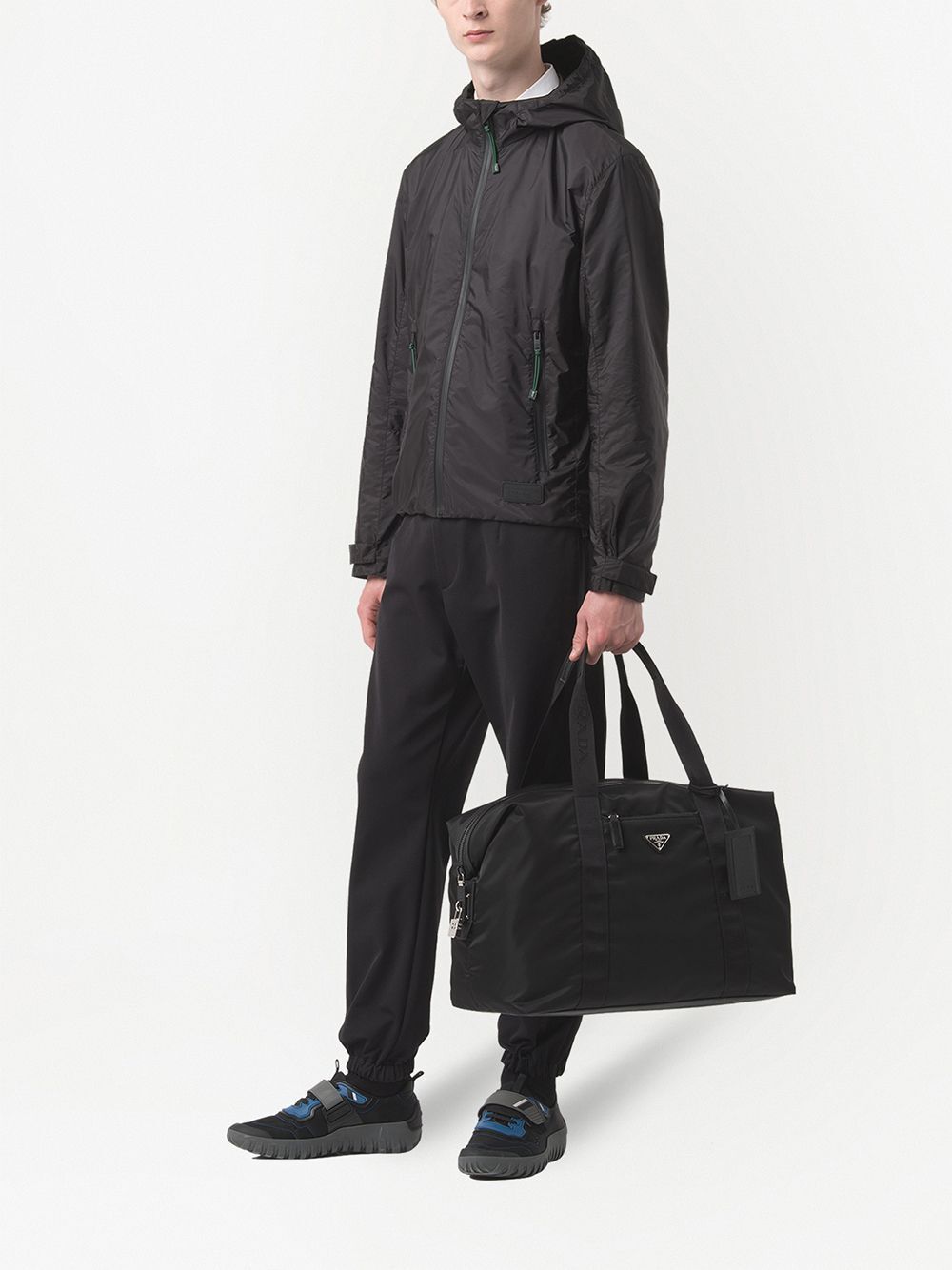 Prada Men Re-Nylon And Saffiano Leather Duffle Bag