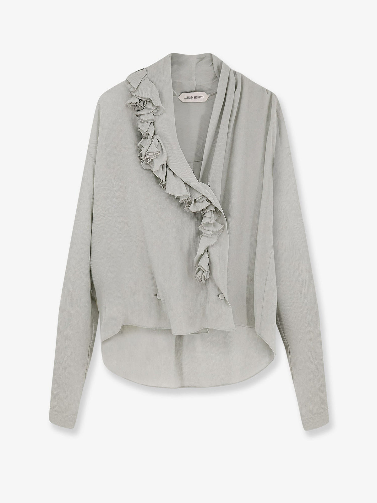 Alberta Ferretti Women Crepe Shirt With Rouches