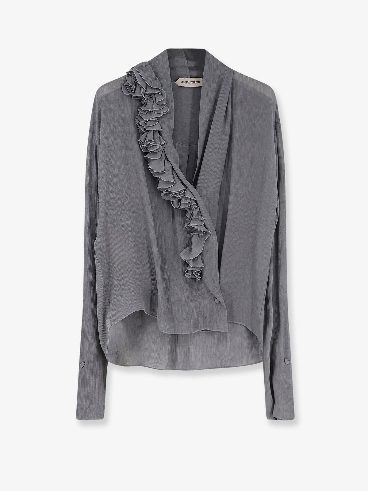 Alberta Ferretti Women Crepe Shirt With Rouches