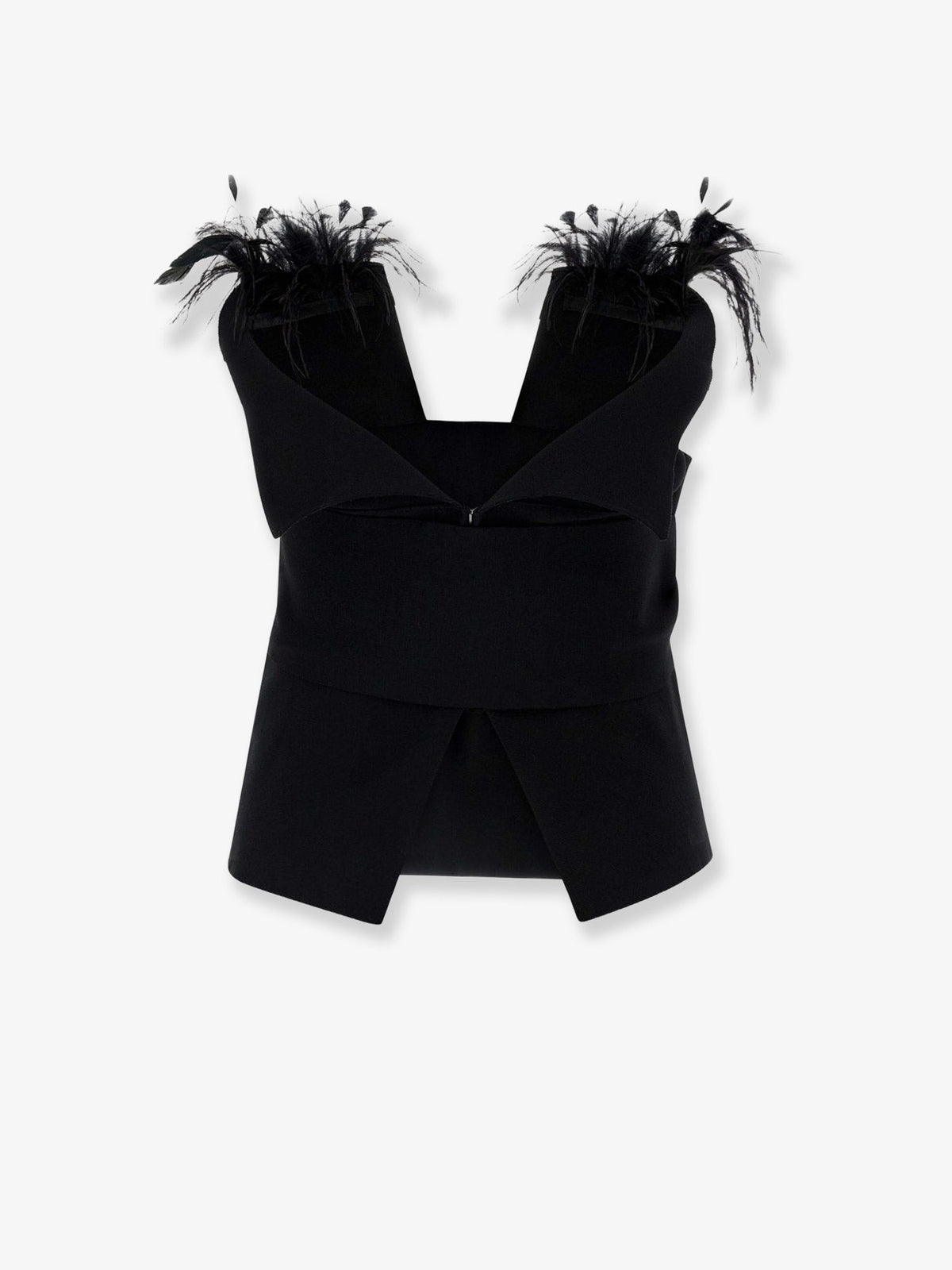 Alberta Ferretti Women Viscose Blend Top With Feathers Profile