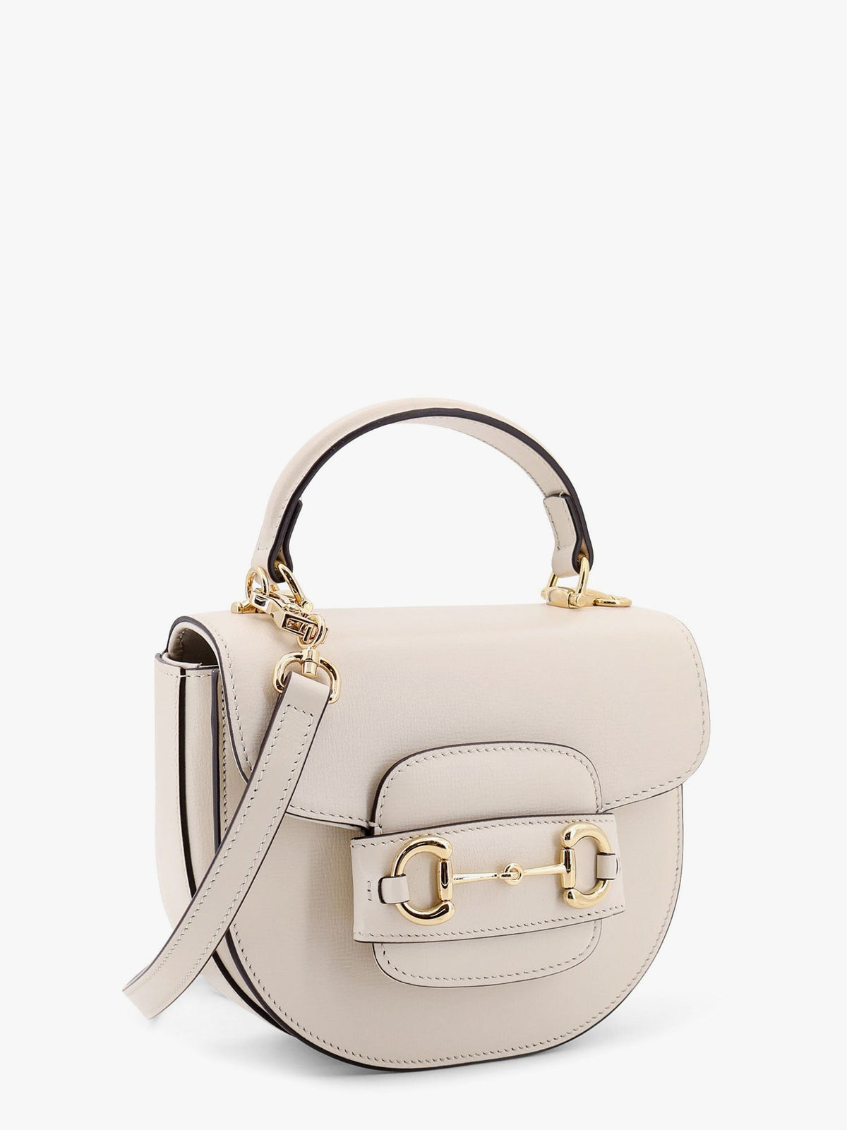 Gucci Women Leather Handbag With Horsebit Detail On The Front