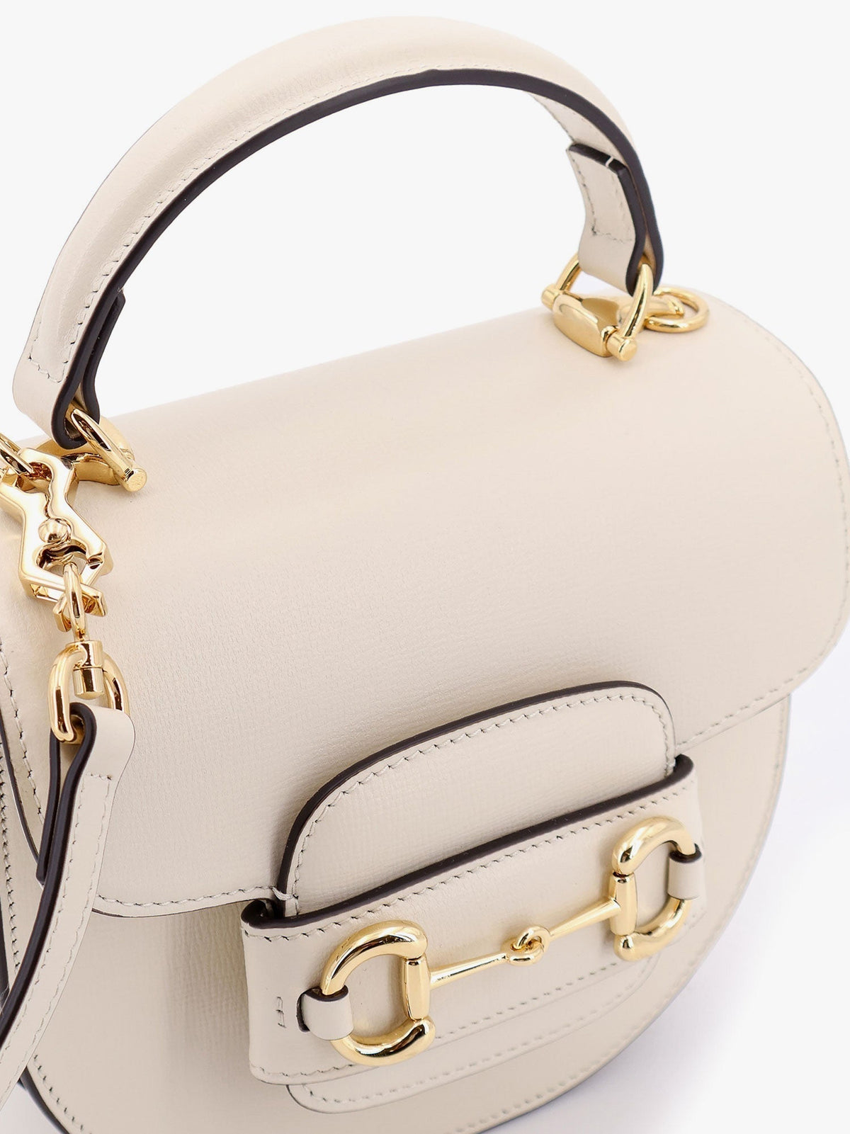 Gucci Women Leather Handbag With Horsebit Detail On The Front