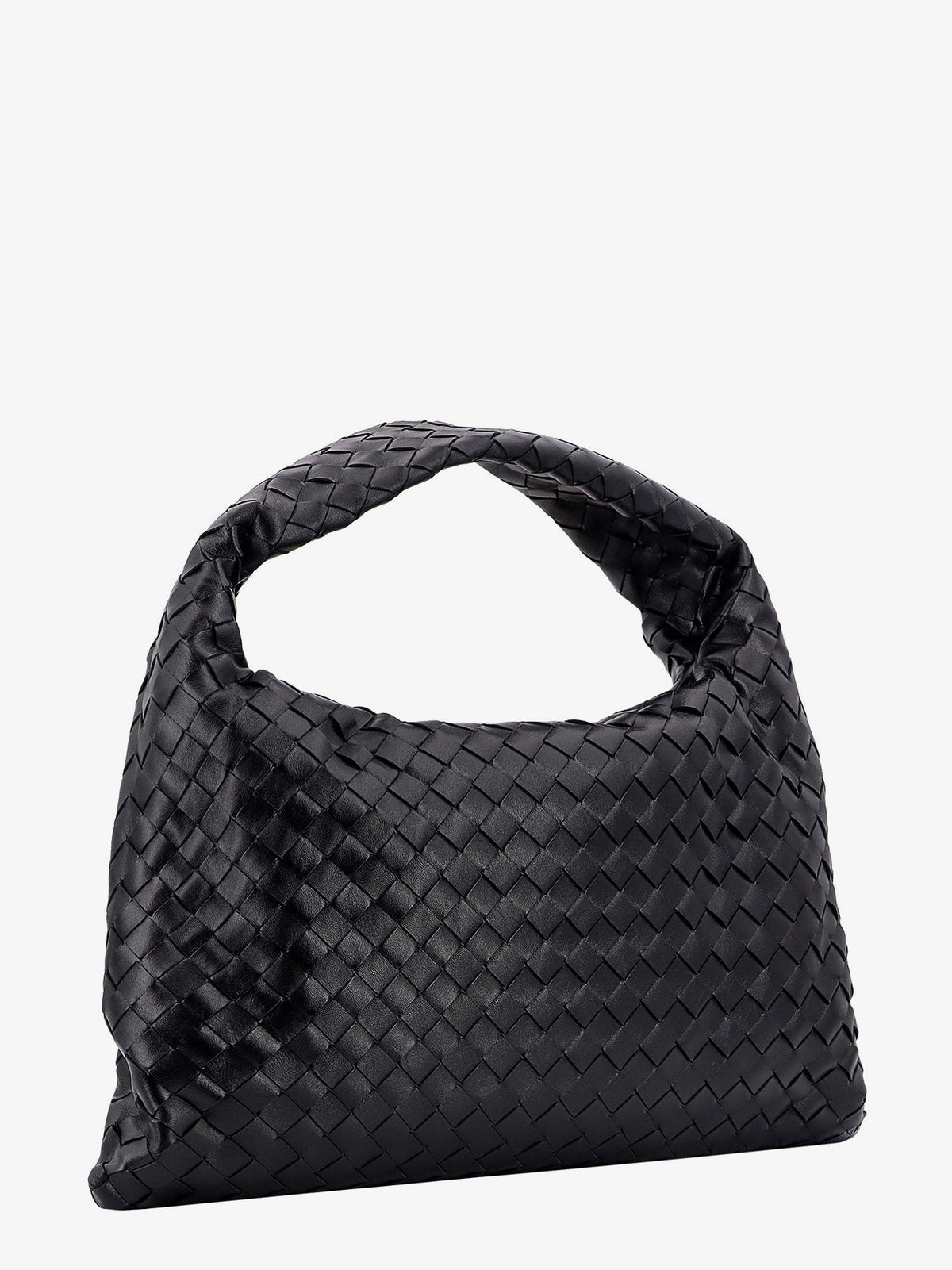 Bottega Veneta Women Hop Leather Shoulder Bag With Intrecciato Motif