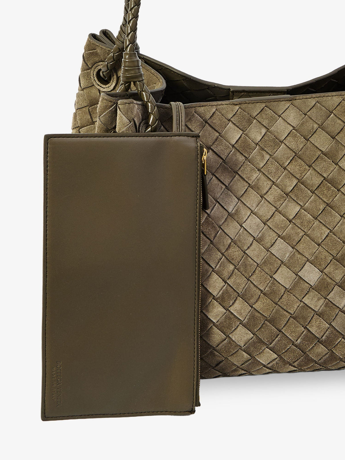 Bottega Veneta Women Parachute Large Suede Shoulder Bag