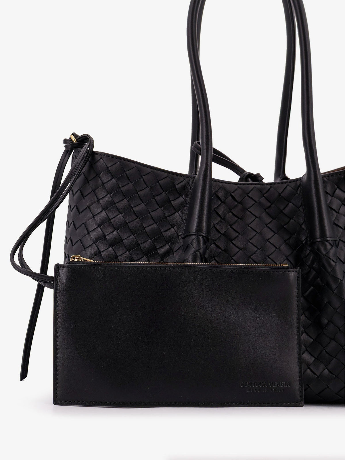 Bottega Veneta Women Pinacoteca Leather Handbag With Intrecciato Motif