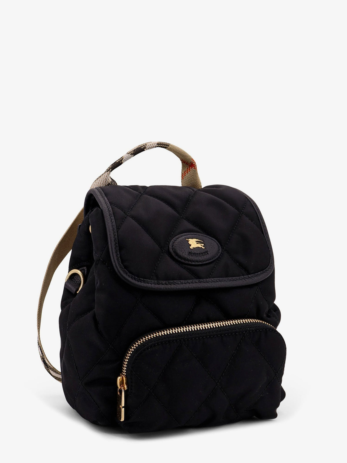 Burberry Women Nylon Backpack With Leather Logo Patch