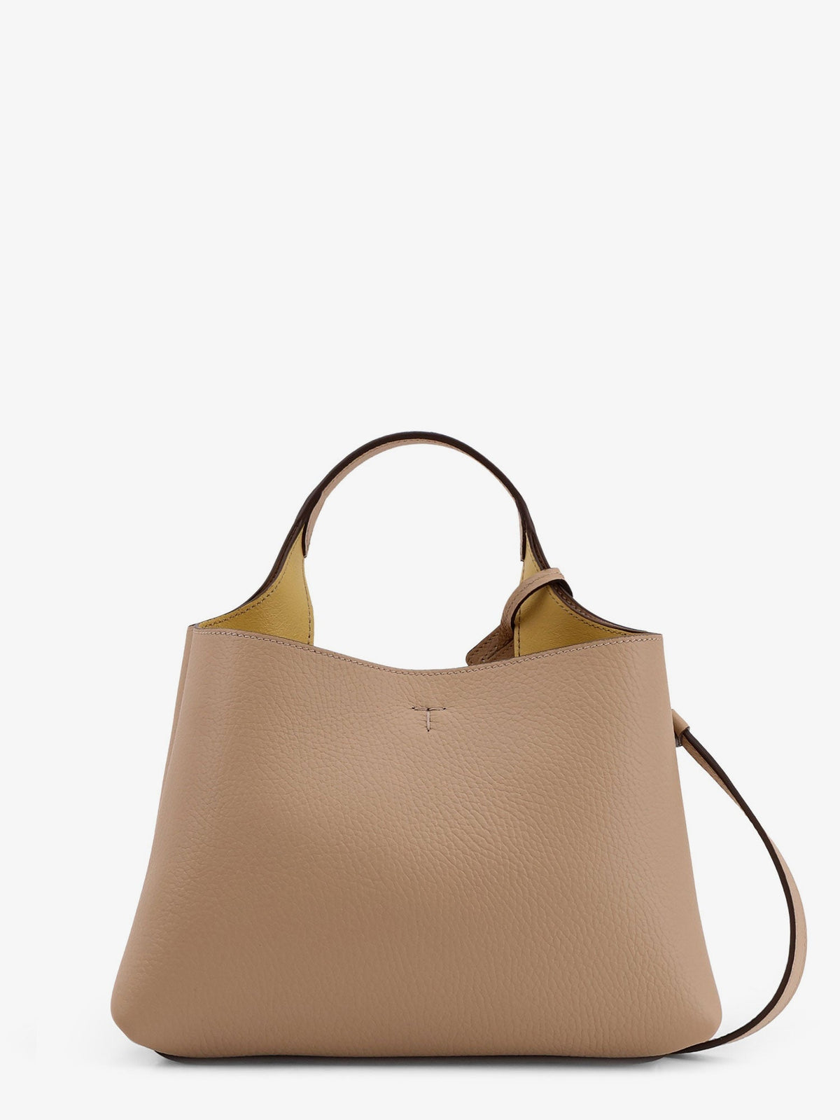 Tod's Women Leather Shoulder Bag With Metal T-Timeless Logo