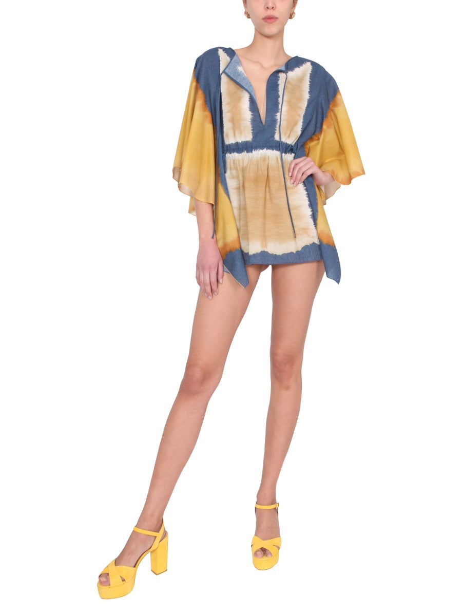 Alberta Ferretti Women Tie Dye Print Caftan