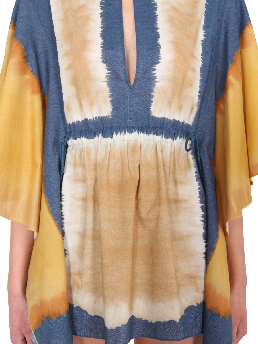 Alberta Ferretti Women Tie Dye Print Caftan