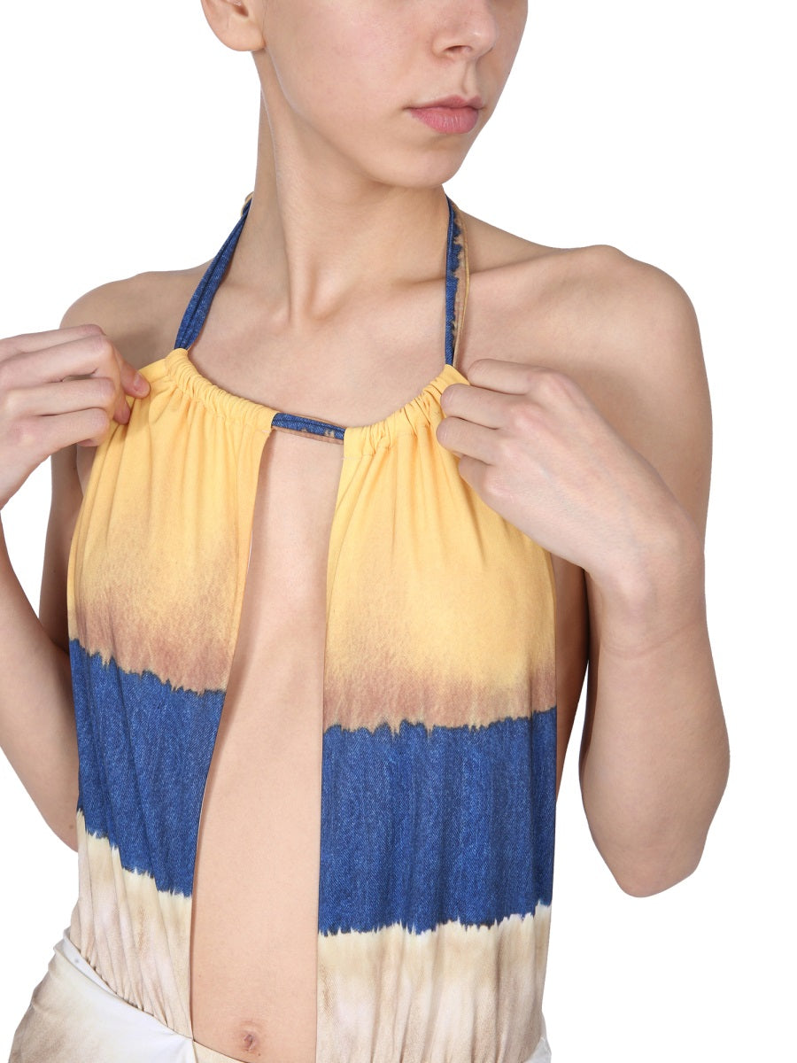 Alberta Ferretti Women One Piece Swimsuit With Tie Dye Print