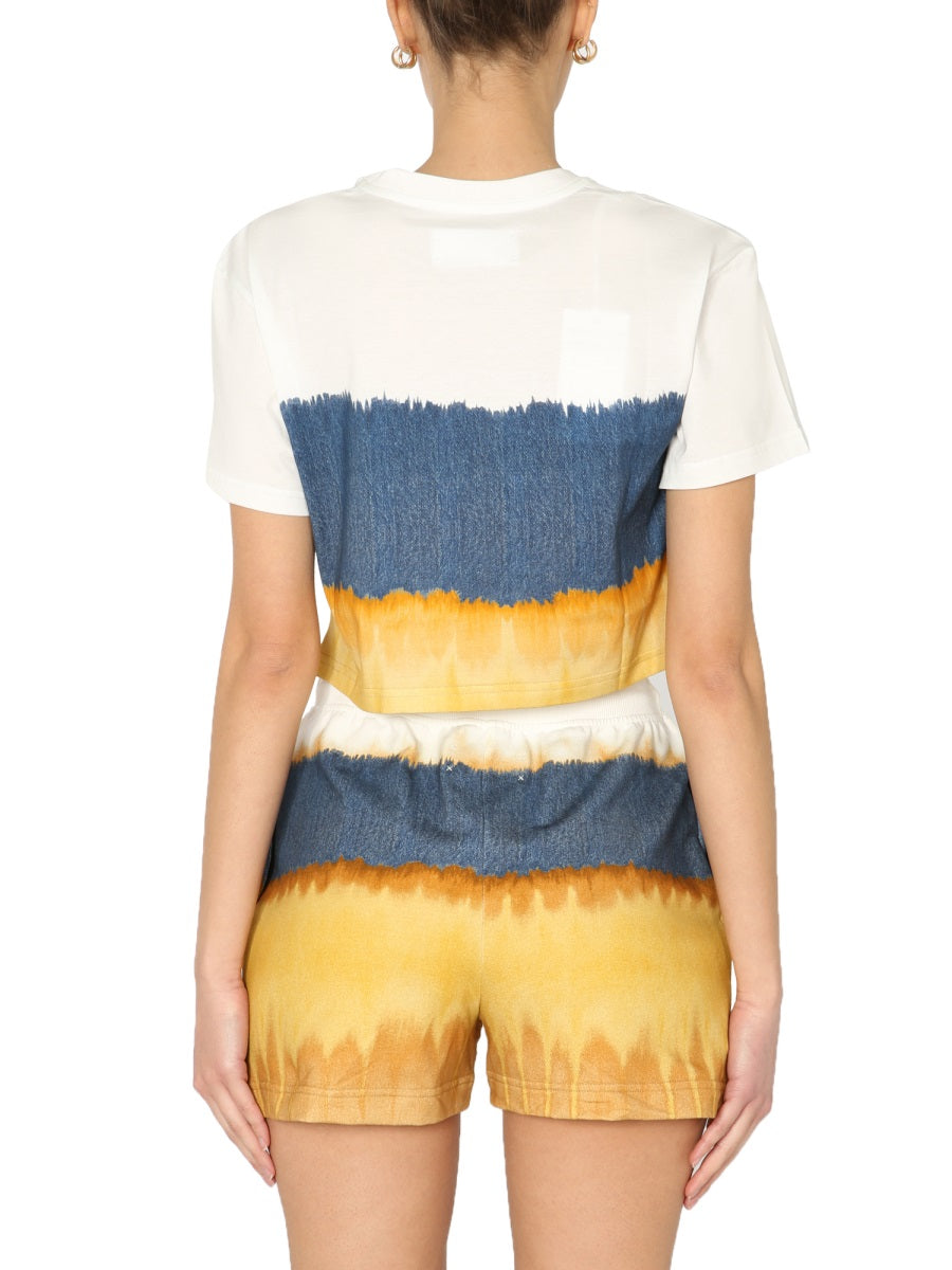 Alberta Ferretti Women Cropped Printed T-Shirt