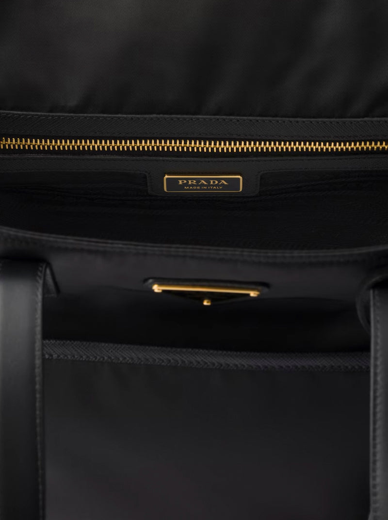 Prada Women Re-Edition 1978 Medium Shopping Bag In Re-Nylon And Saffiano