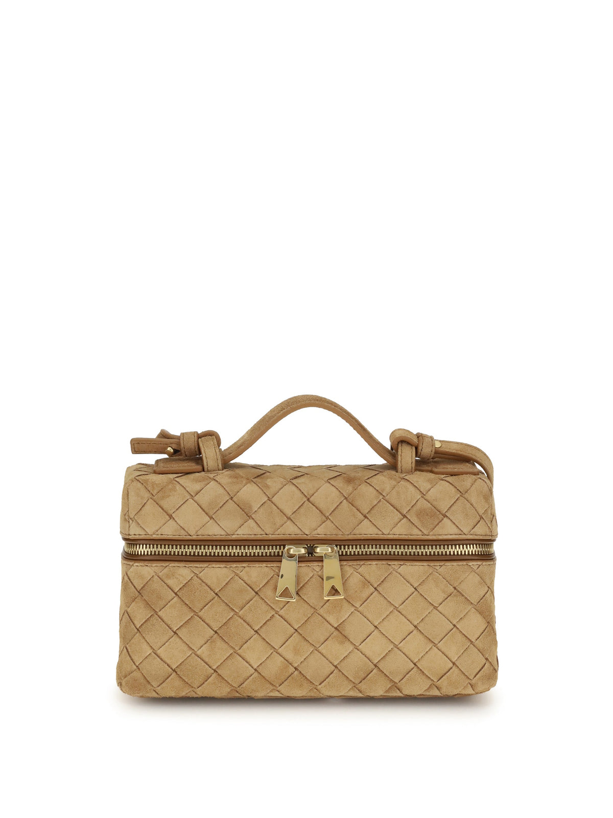 Bottega Veneta Women Suede Vanity Case Shoulder Bag