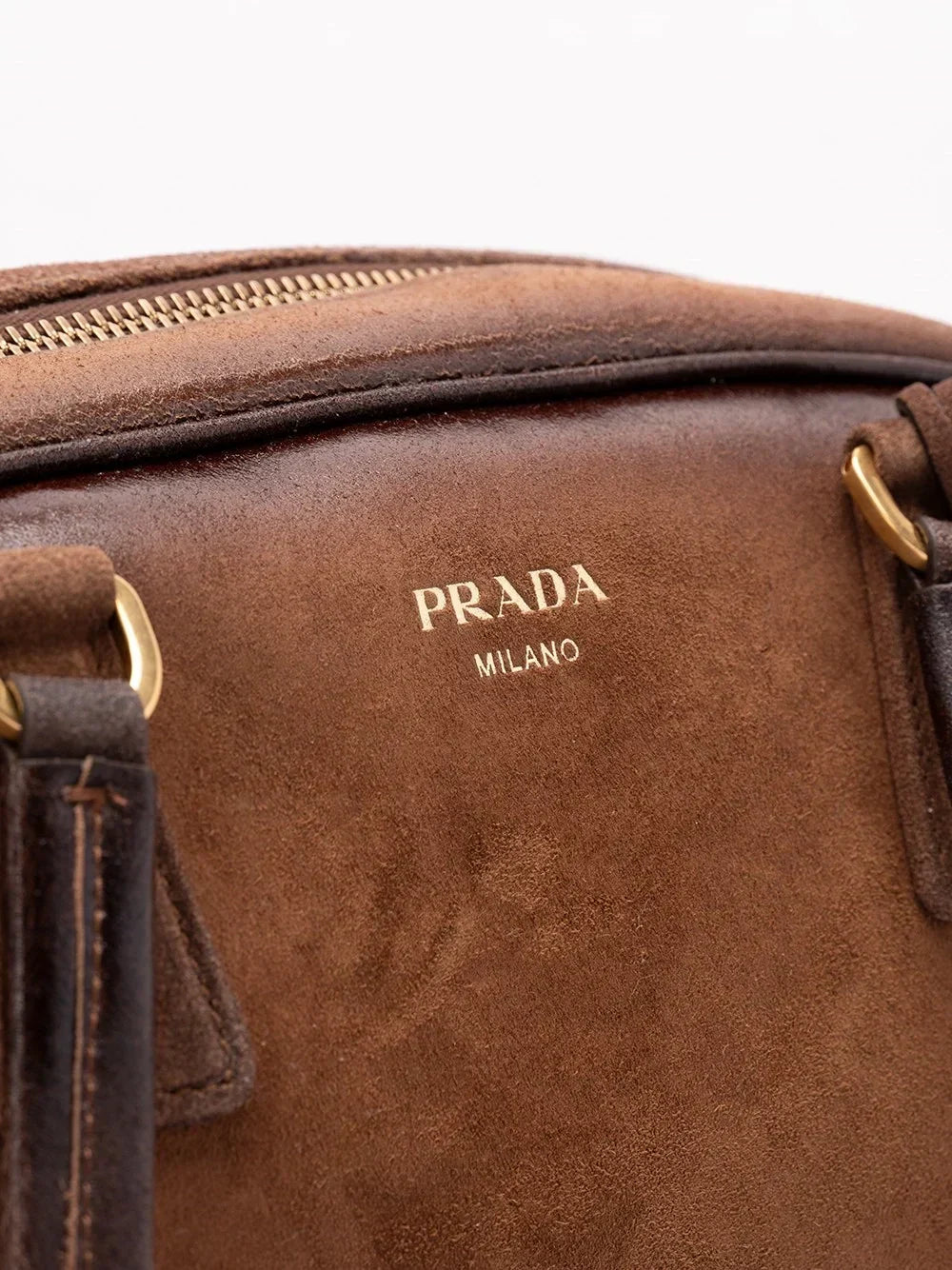 Prada Women Suede `Bowling` Bag
