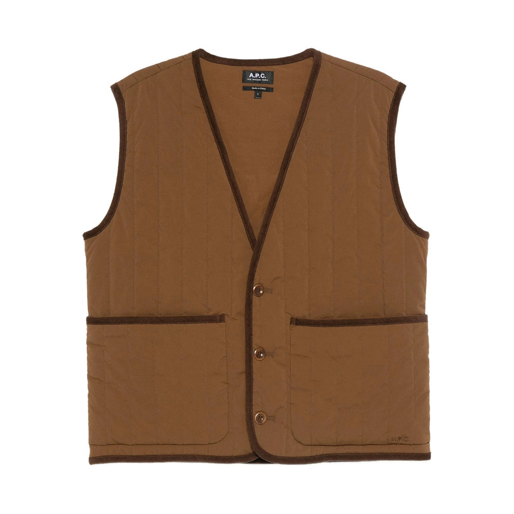 A.P.C. Brown Jackets - Waistcoats & Gilets Men