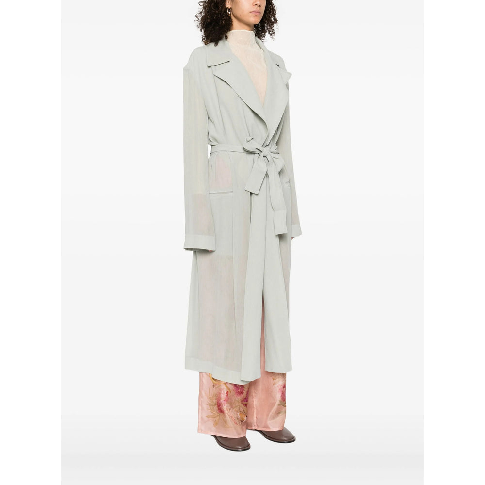 Alberta Ferretti Green Coats - Single Breasted Coats Women