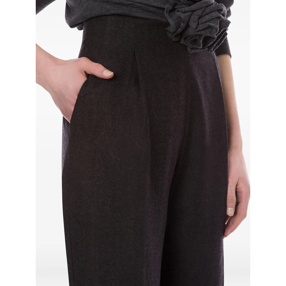 Alberta Ferretti Grey Trousers - High-Waisted Trousers Women