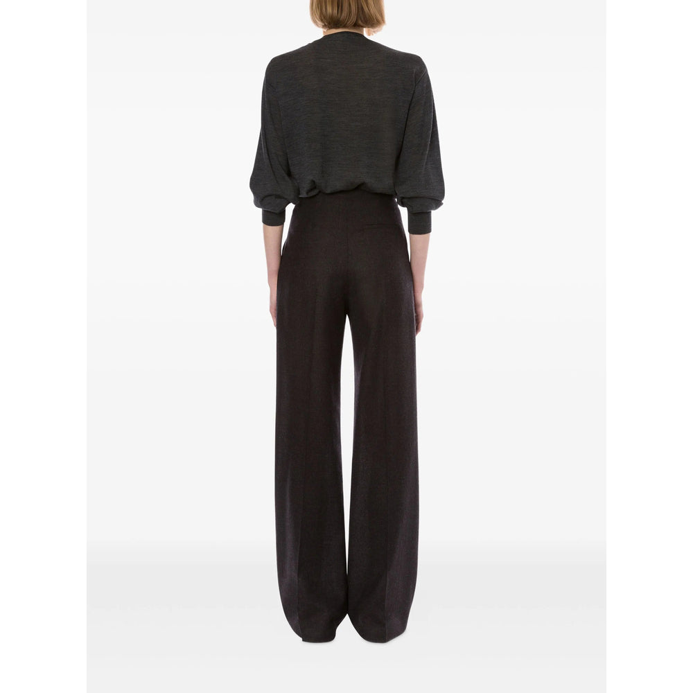 Alberta Ferretti Grey Trousers - High-Waisted Trousers Women
