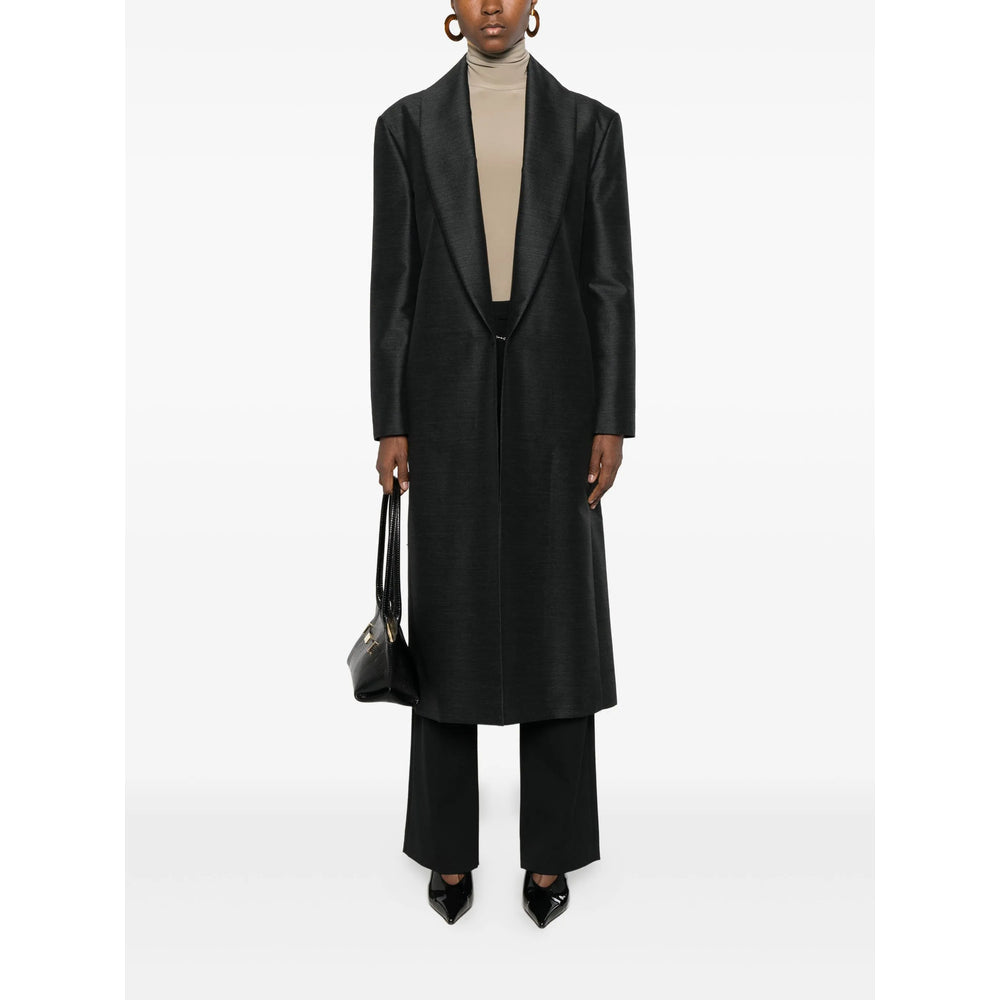 Alberta Ferretti Black Coats - Single Breasted Coats Women