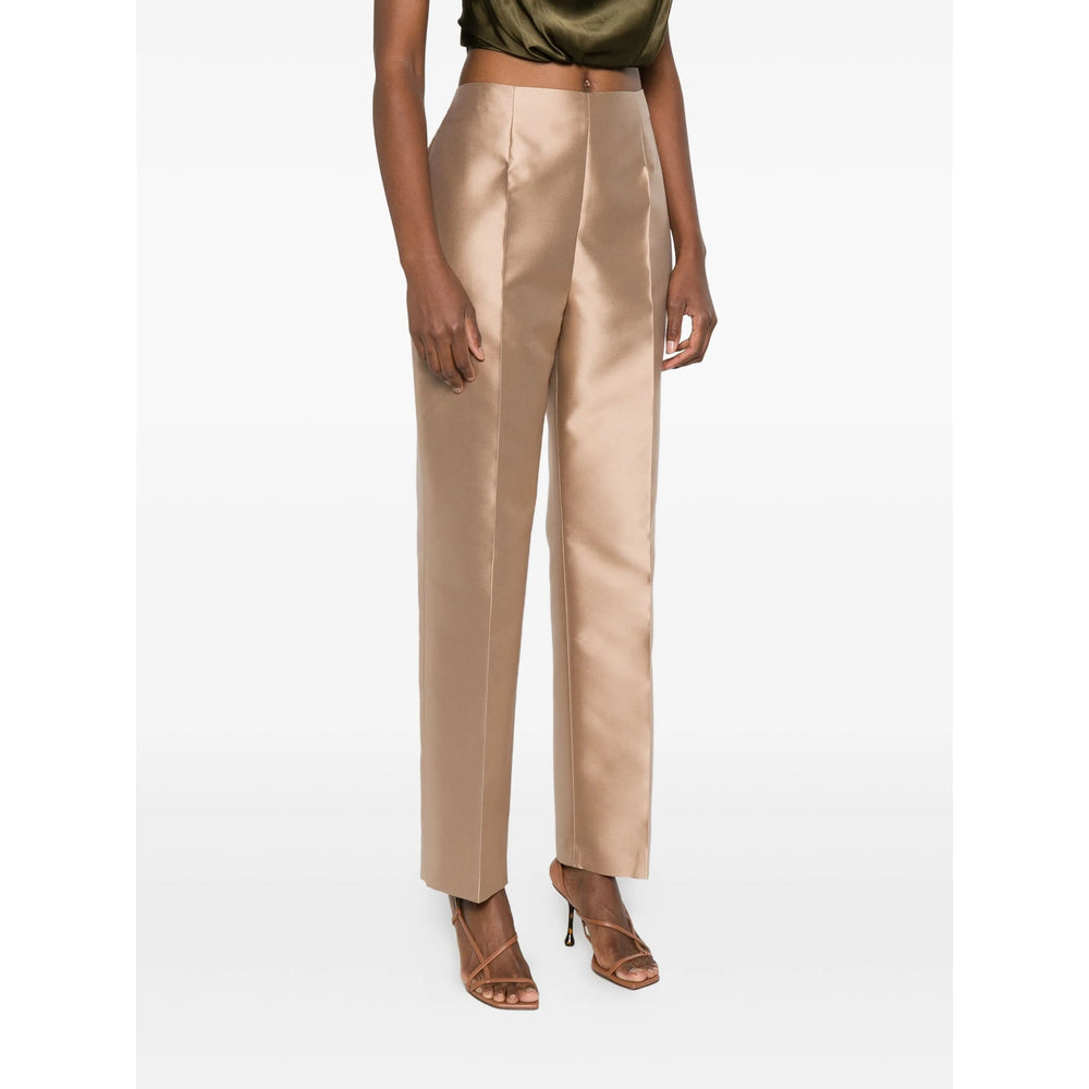 Alberta Ferretti Neutrals Trousers - High-Waisted Trousers Women