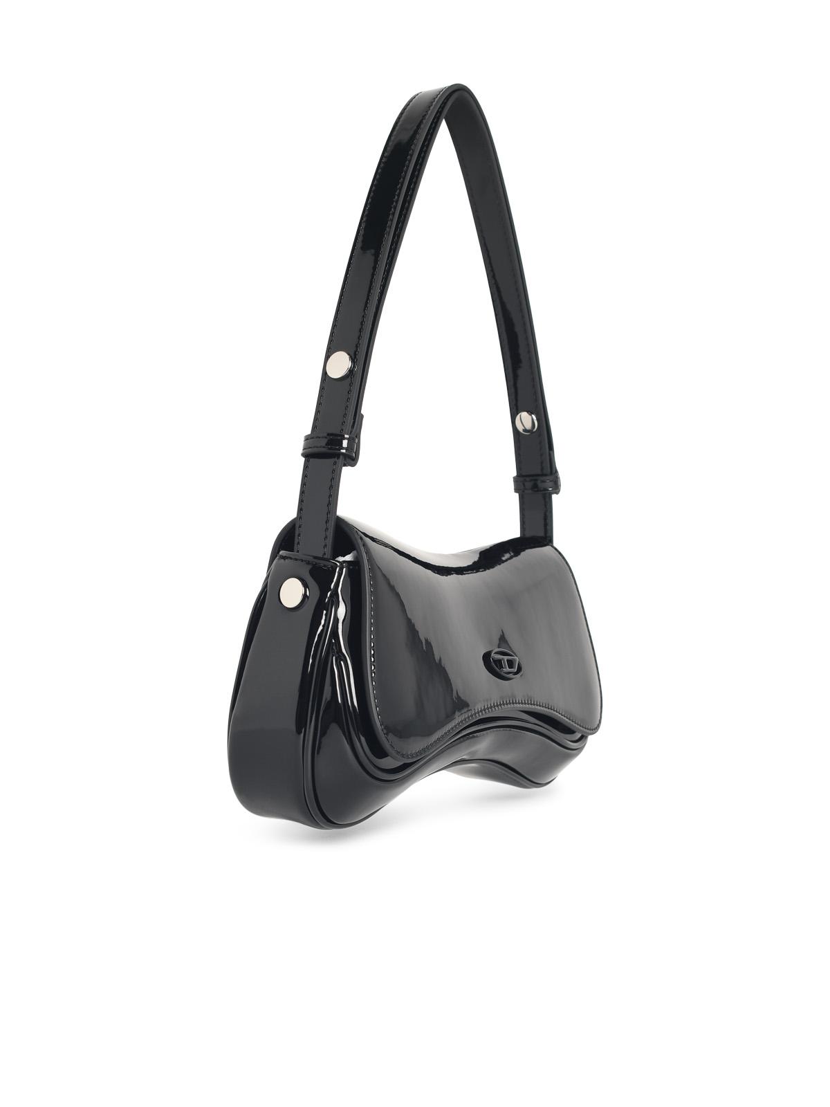 Diesel 'Play' Black Patent Leather Clutch Women